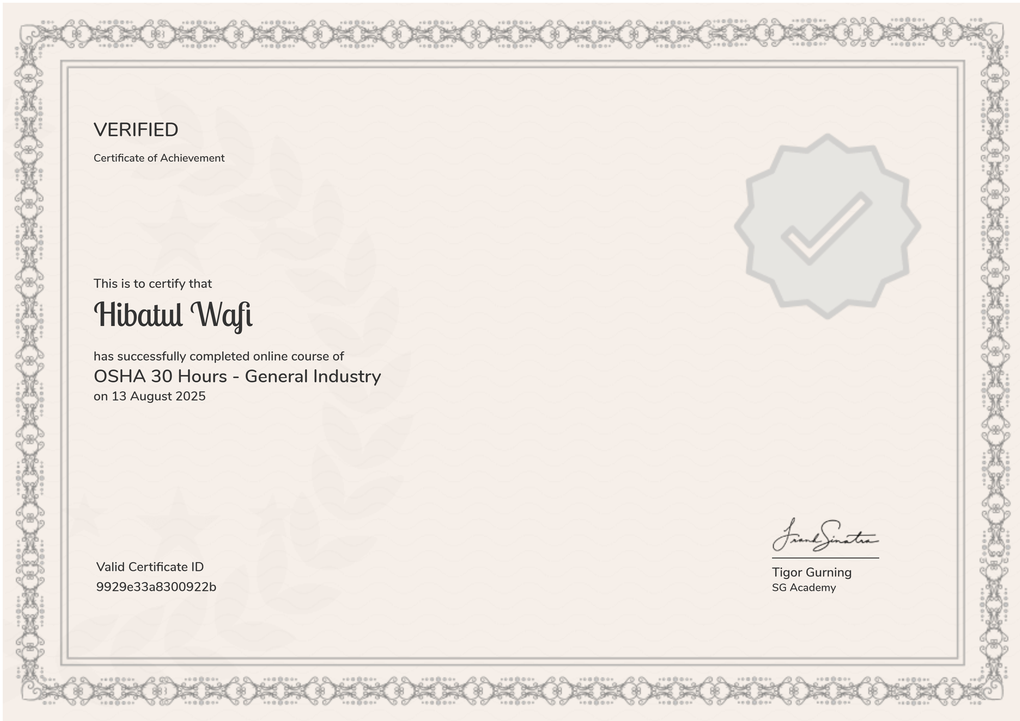 OSHA 30 Hours - General Industry